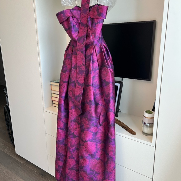 Sachin & Babi - Brielle Strapless Floral-Print Mikado Gown - Picture 5 of 8